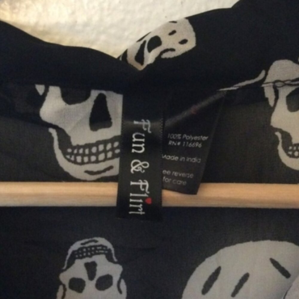 Skull Print Button-Down - Picture 4 of 4